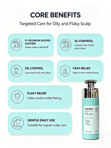 SUEMER Shampoo Antiforfora al 1% <span class=keywords><strong>di</strong></span> <span class=keywords><strong>Solfuro</strong></span> <span class=keywords><strong>di</strong></span> <span class=keywords><strong>Selenio</strong></span> 300ml, Controllo Oleosità, Cura del Cuoio Capelluto Pruriginoso e Scamosciato - Product Image 3
