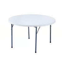 Chaises d'extérieur commerciales en plastique HDPE blanc moulé par soufflage avec cadre métallique pour restaurant, ensemble de chaises pliantes en résine blanche – Vente en gros