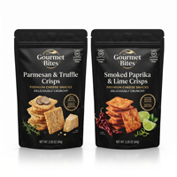 Sachets d'emballage personnalisés pour snacks séchés, type stand-up, avec fenêtre, pour Biltong et Beef Jerky