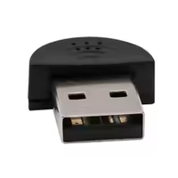 Microphone USB 2.0 Portable Mini Stéréo Omnidirectionnel pour Ordinateur Portable, PC, Chat en Ligne, Réunions en Ligne pour MSN/Skype