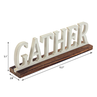 Bois recueillir signe debout artisanat bloc lettres signe rustique autoportant bois mot décor décoratif bureau Table signe lettres en bois