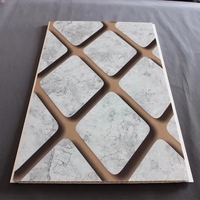 Carreau de plafond en PVC à effet 3D pour revêtement de panneau de salle de bain douche murale humide