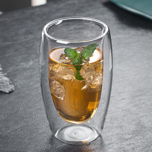 Tasse à café en <span class=keywords><strong>verre</strong></span> à <span class=keywords><strong>double</strong></span> paroi classique en borosilicate de haute qualité 240 ml 300 ml 400 ml avec - Product Image 4