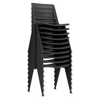 Silla de Oficina Ergonómica Apilable con Respaldo de Malla Plástica y Soporte Lumbar, Color Verde, para Computadora, Oficina, Escuela y Conferencias