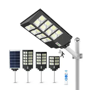 Farola integrada de alta potencia 300 vatios 400 vatios 500 vatios Todo en uno Farola solar LED para exteriores con poste