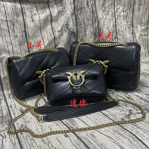 <span class=keywords><strong>Bolso</strong></span> de Mujer de Piel Genuina para Otoño, Estilo Urbano, Acolchado, con Diseño de Almohada, de Sarga, con Asa Individual y Bandolera - Product Image 4