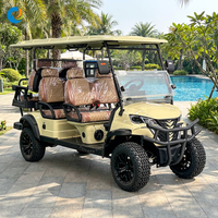Voiturette de golf électrique tout-terrain Robetaa, chariot utilitaire 6 places, 72V Lithium, pour les excursions en montagne