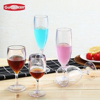 Verres à vin modernes, durables et écologiques en plastique PC transparent, capacité 120 ml, pour usage en restaurant, mariage, fête, marque Goodman