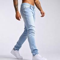 Jean slim vintage taille mi-haute pour homme, coupe ajustée, haute qualité, personnalisable