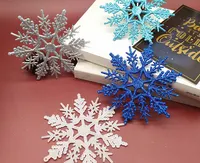 Fournitures de décoration de noël flocons de neige En Plastique flocon de neige ornements De Vacances Fenêtre autocollant décoration flocon de neige