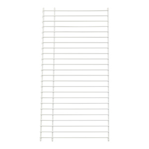 White Metal Grid <b>Shelf</b> 48 Inches <b>Wall</b> <b>Mounted</b> Wardrobe Storage Organizer Durable Rectangle Clothing Rack - Product Image 1