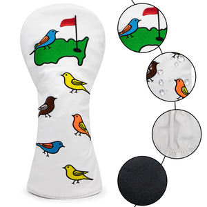 Housse de tête de club de golf en cuir PU OEM personnalisée pour driver/3 bois/hybride - Product Image 4