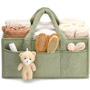 Kustom grosir mewah merasa popok bayi Caddy tas ibu Nurserys Organizer ibu tas popok Travel tas penyimpanan - Product Image 1