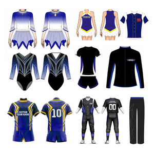 Tenues d'échauffement personnalisées pour jeunes pom-pom girls, avec nœuds en strass, en spandex/coton, imprimées par transfert thermique - Product Image 2