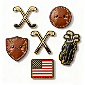 Custom Wholesale Promotional Golf Fridge <b>Magnet</b> Customised Genuine Leather Souvenir Kitchen Refrigerator Magnetic Sticker Gift - Product Image 3