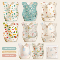 MOMSBIB Lot de 20 bavoirs pour enfants en tissu non tissé, sans BPA, imperméables, anti-déversement et anti-salissures, pour l'alimentation, 13-36 mois