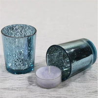 Récipient en verre électro-plaqué, bougie en cire de Noël, pot décoratif, porte-bougie parfumé pour la décoration de la maison et des fêtes