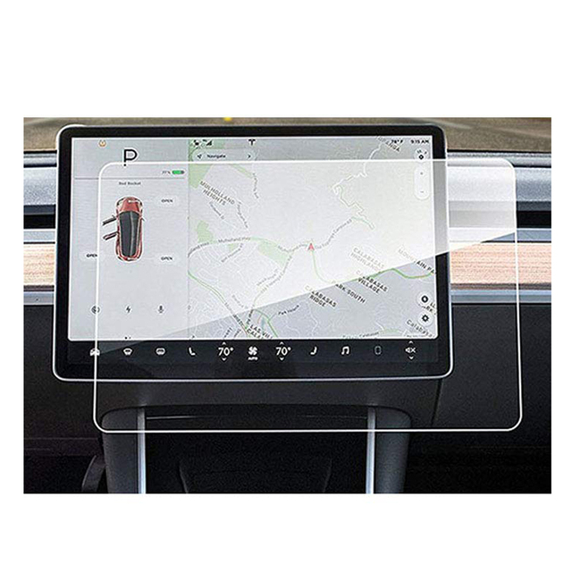 9H Hardness Tempered Glass Car Navigation Screen Protector for Tesla Model 3 Y X S Center Control Touch Screen Protector