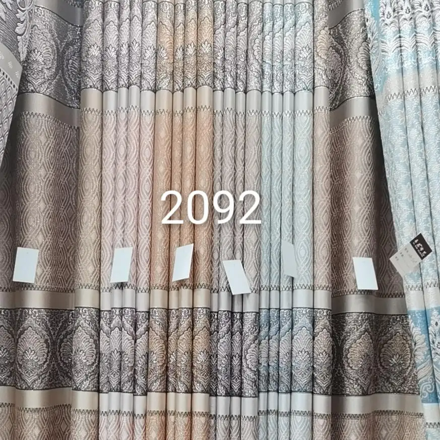 Luxus Polster Dekoration 100% Polyester Jacquard Vorhang Stoff für Heim textilien