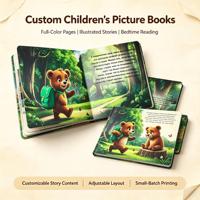 Service d'impression de livres d'histoires sur mesure pour enfants, livre cartonné en couleur pour la lecture avant le coucher des tout-petits