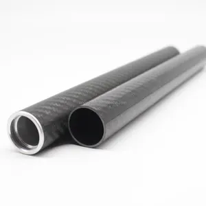 Roll Wrapped 3K Carbon Fiber Tube 3 Inch High Strength