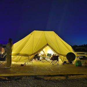 Grande tenda da campeggio in tela di cotone impermeabile all'aperto per eventi Festival Glamping tenda yurta per <span class=keywords><strong>10</strong></span> ~ 12 persone - Product Image 2
