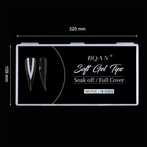 Bqan alta calidad doble forma esculpida puntas de uñas de Gel suave extensión de uñas postizas acrílicas doble forma garra de Águila - Product Image 5