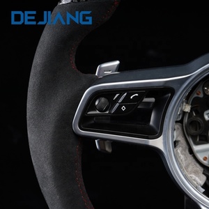 <span class=keywords><strong>Volant</strong></span> en fibre de carbone véritable en promotion pour <span class=keywords><strong>Porsche</strong></span> Macan Panamera <span class=keywords><strong>Cayenne</strong></span> Cayman Boxster 991 992 970 971 918 997 718 981 982 - Product Image 4