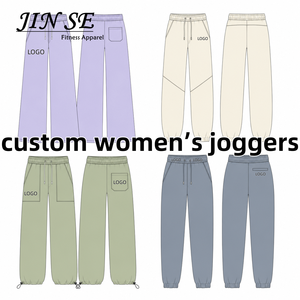 Custom OEM Logo Design New style Essentials Joggers Elastic Waist <b>Drawstring</b> <b>Trousers</b> Pocket Casual Sport Pants for Women - Product Image 1