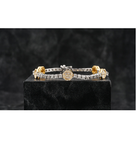 Pulsera de Lujo con Diamantes VVS Cultivados en Laboratorio, Corte Brillante Redondo, Elegante Joyería Fina - Product Image 1