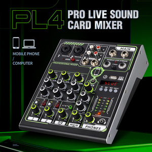 Pl4 Pro Live Sound. Card Mixer + 48V powersupply, dòng sống di động không dây dễ dàng liên kết với máy tính và điện thoại di động - Product Image 2