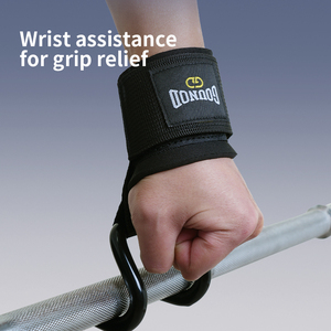 Kalınlaşmış ağırlık kaldırma kancası kauçuk kaplama ile kaymaz ağırlık kaldırma sapları spor kaldırma kayışları ile kanca yukarı çekin - Product Image 6