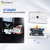 Módulo de Escáner de Código de Barras de Montaje Fijo, Lector de Códigos QR 1D 2D, USB RS232 TTL XT206M2