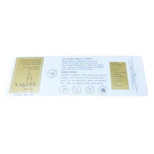 Étiquette cosmétique personnalisée d'humidité étiquette de logo en feuille d'or transparente impression d'autocollants étiquettes d'emballage
