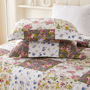 MU Nordic 100% algodón patchwork <span class=keywords><strong>estampado</strong></span> acolchado conjunto de tres piezas edredones bordados conjuntos cama conjunto edredones de lujo al por mayor - Product Image 4