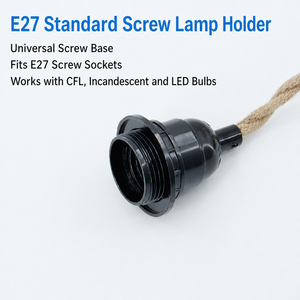 Cable de Cáñamo con Enchufe Europeo y Casquillo E27 para Lámpara Colgante - Product Image 3