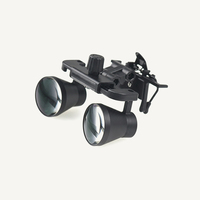 21APJ-250X 2.5x Dental Loupes, Flip-Up Binocular Magnifier That Clips Onto Your Glasses, 150-170mm Wide View, PD Adjustable