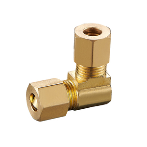 Coude de compression en laiton raccord à 90 degrés 1/2 "OD X 3/8" OD pour connexion de tubes en plastique aluminium cuivre - Product Image 2