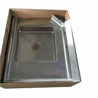 Évier de pré-évier de cuisine robuste en acier inoxydable 304 de calibre 18, brossé, résistant à la corrosion, avec égouttoir intégré, OEM ODM