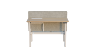 Bureau de travail ergonomique double poste réglable en hauteur, bureau partagé moderne pour personnel, bureau debout en métal, bureau à levage