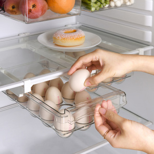 Boîte de rangement transparente pour fruits et légumes, style tiroir de réfrigérateur, conteneur de stockage pour aliments pour animaux de compagnie, organisateur d'œufs de cuisine compartimenté - Product Image 4
