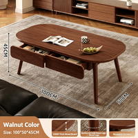 Table basse moderne avec rangement, compartiments cachés et étagères ouvertes pour l'organisation et la présentation dans le salon