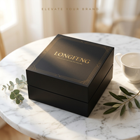 Kotak Hadiah Magnetik Hitam Matte Mewah Harga Pabrik Kotak Kemasan Kertas Kustom untuk Perhiasan Pernikahan Kosmetik Anggur