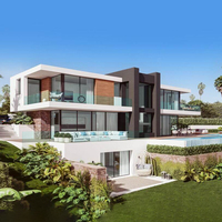 Villa préfabriquée moderne de luxe, facile à construire, maisons modulaires à ossature légère en acier, mini-maisons, villas préfabriquées