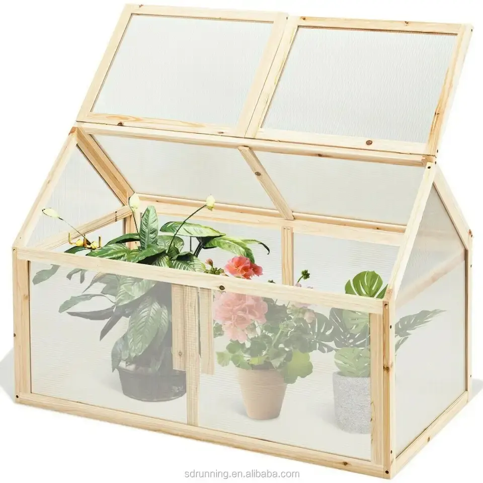 Petites mini serres de jardin imperméables portatives extérieures en bois pour des légumes de plantes