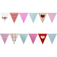 Guirlande de fanions triangulaires de mariage 14,5*16cm, bannière en papier pour fête