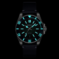 Montre de plongée 300m avec logo personnalisé, montres automatiques mécaniques en cuir véritable, lunette en céramique superluminescente BGW9, Relogio Masculino