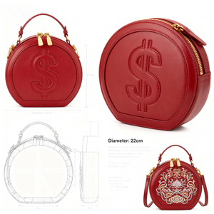 Borsa a tracolla con Design alieno con Design a forma di alieno con rientranza ricamata in ItaBag a tracolla bassa borsa <span class=keywords><strong>Ita</strong></span> personalizzata - Product Image 2