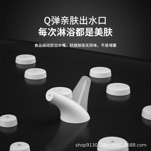 Juego de Ducha Personalizable de Seis Piezas, Rectangular, de Cobre, Termostático, con Pantalla Digital de Control de Temperatura para Baño - Product Image 5