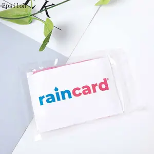 엡실론 사용 비옷 비가 옷 일회용 판초 인쇄 침투성 레인 카드 일회용